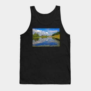 Springtime at Chatsworth, Derbyshire with cloud reflections Tank Top